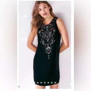 Urban Outfitters Women's Black and Green Dress